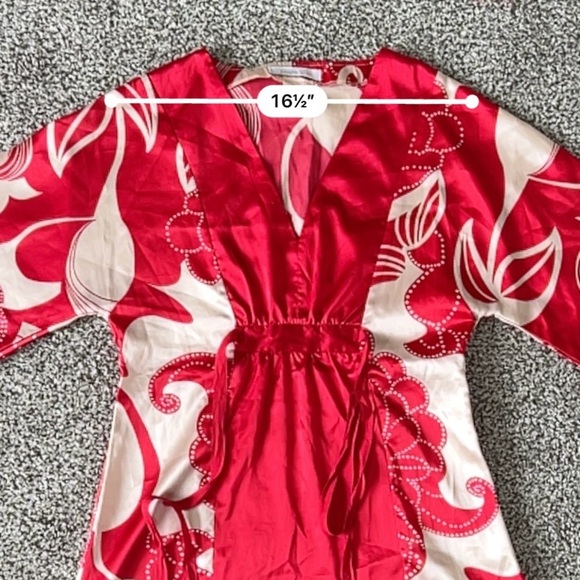 Vintage Y2K Charlotte Russe Silk Babydoll Top – 90s, 2000s, Kimono, Japanese - Picture 10 of 12